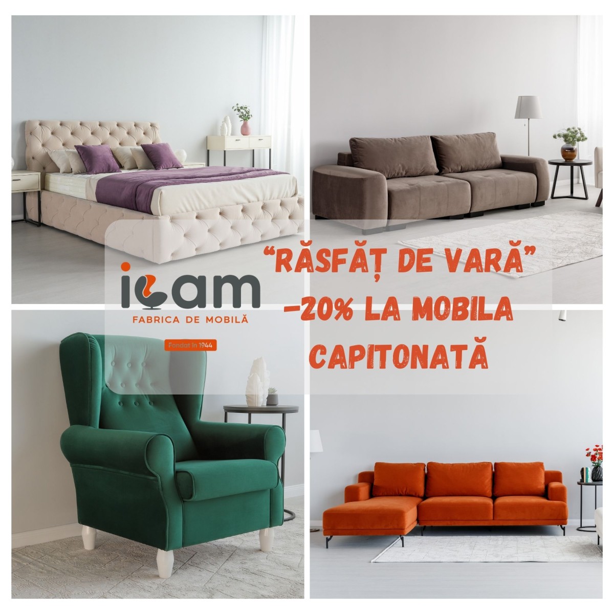 Răsfăț de Vară - 20% La Mobila Capitonată