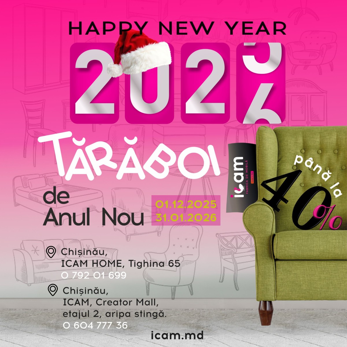 "Tărăboi de Anul Nou" la Fabrica de Mobilă ICAM