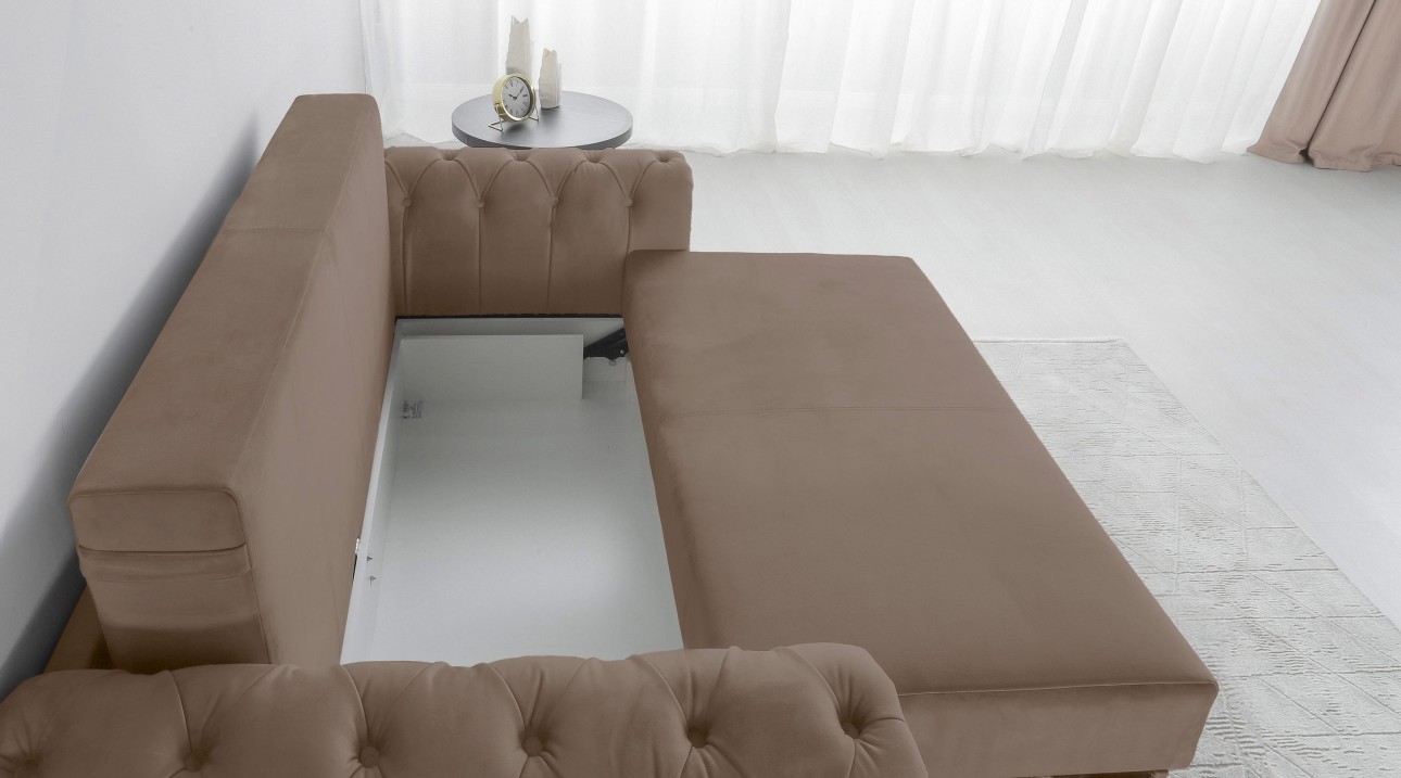 Диван LUXURY mini, с ящиком для хранения, 1850x1060x850, спальное место 1620x1300.