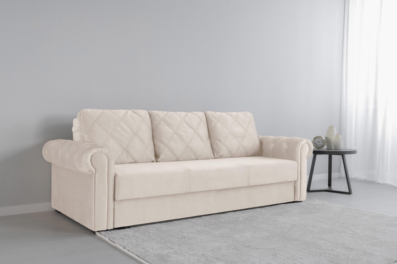 Canapea extensibilă LUXURY, cu ladă de depozitare, 2450x1060x850, suprafața dormit 1960x1600