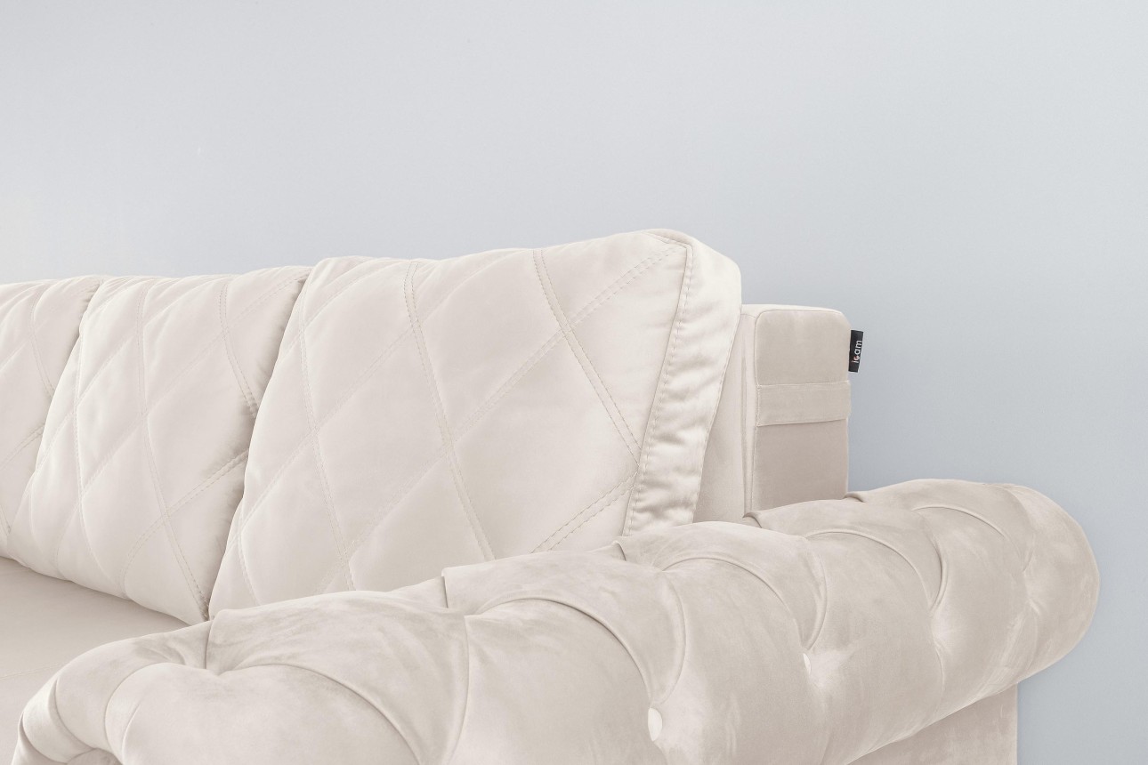 Canapea extensibilă LUXURY, cu ladă de depozitare, 2450x1060x850, suprafața dormit 1960x1600