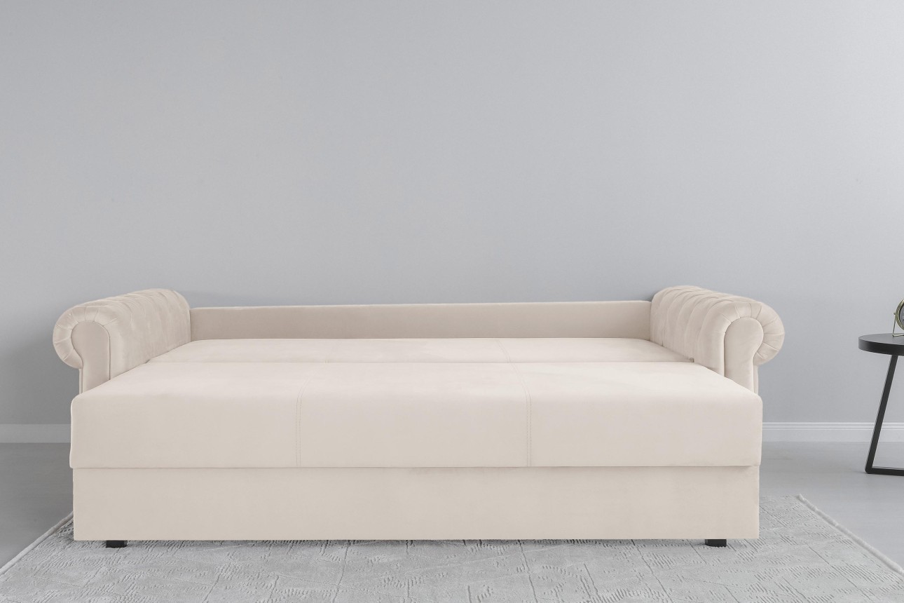Canapea extensibilă LUXURY, cu ladă de depozitare, 2450x1060x850, suprafața dormit 1960x1600