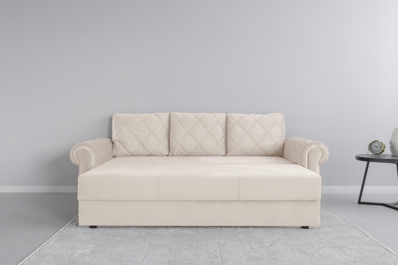 Canapea extensibilă LUXURY, cu ladă de depozitare, 2450x1060x850, suprafața dormit 1960x1600