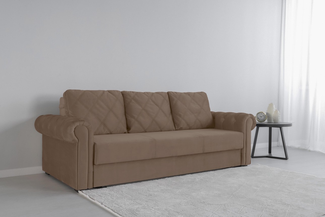 Раскладной Диван LUXURY, с ящиком для хранения, 2450x1060x850, спальное место 1960x1600.