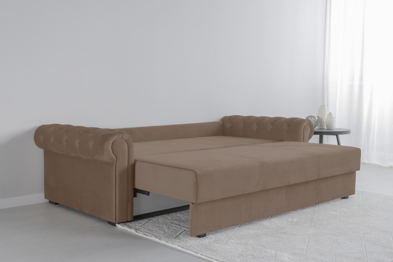 Раскладной Диван LUXURY, с ящиком для хранения, 2450x1060x850, спальное место 1960x1600.