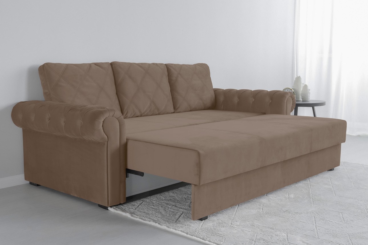Раскладной Диван LUXURY, с ящиком для хранения, 2450x1060x850, спальное место 1960x1600.