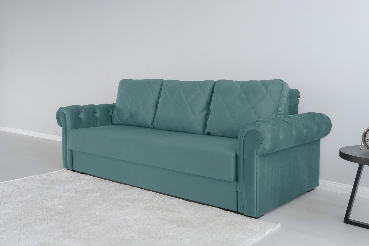 Canapea extensibilă LUXURY, cu ladă de depozitare, 2450x1060x850, suprafața dormit 1960x1600