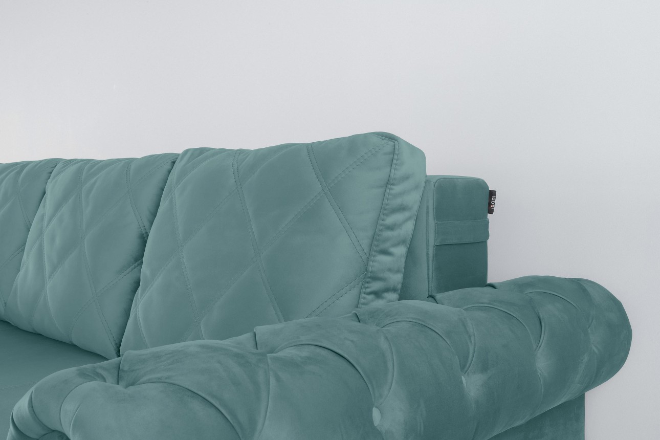 Canapea extensibilă LUXURY, cu ladă de depozitare, 2450x1060x850, suprafața dormit 1960x1600