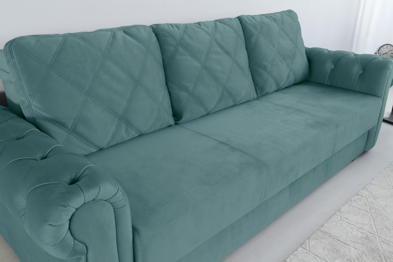 Canapea extensibilă LUXURY, cu ladă de depozitare, 2450x1060x850, suprafața dormit 1960x1600