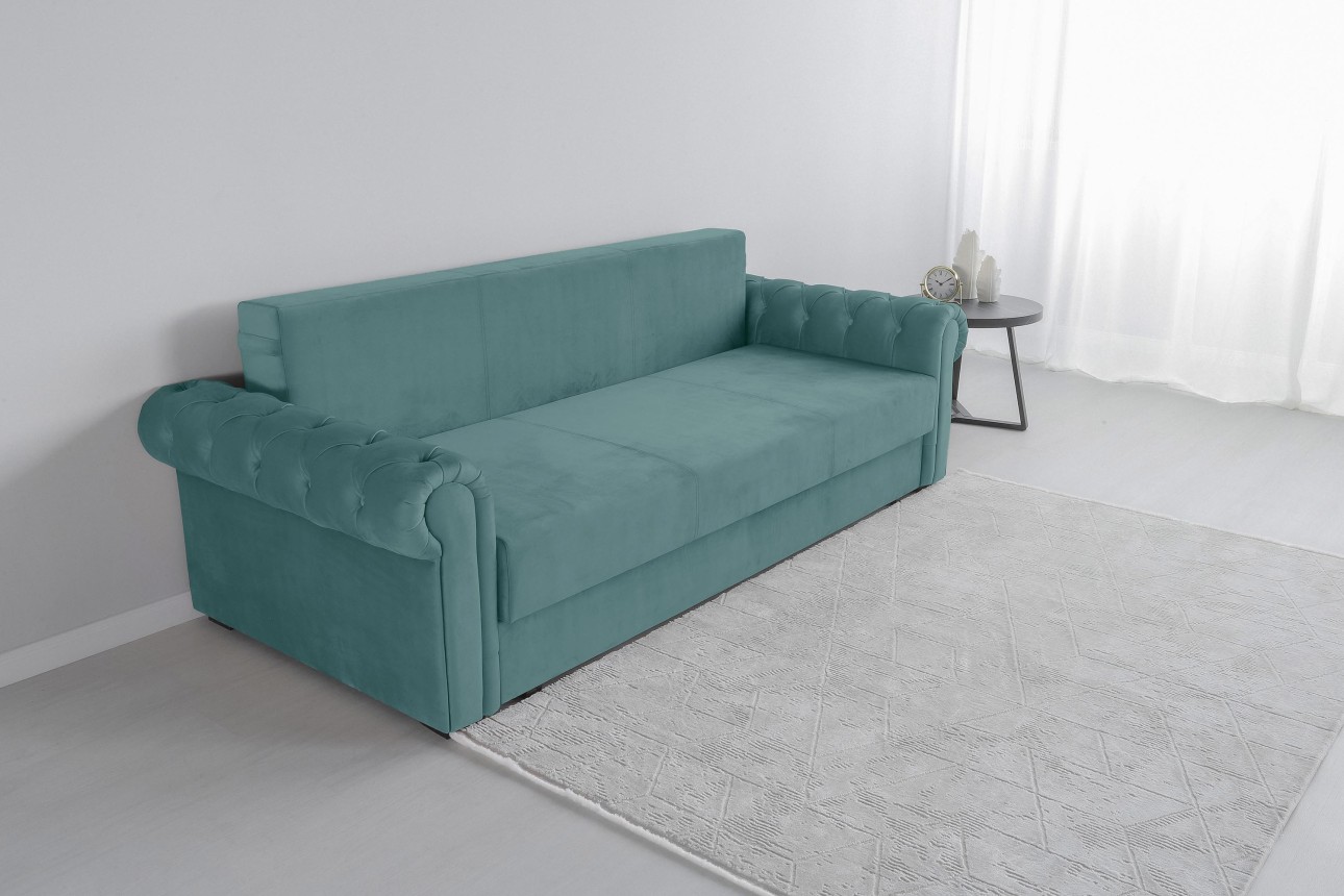 Canapea extensibilă LUXURY, cu ladă de depozitare, 2450x1060x850, suprafața dormit 1960x1600