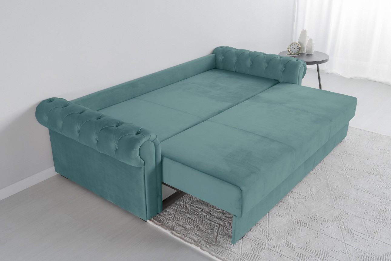Canapea extensibilă LUXURY, cu ladă de depozitare, 2450x1060x850, suprafața dormit 1960x1600