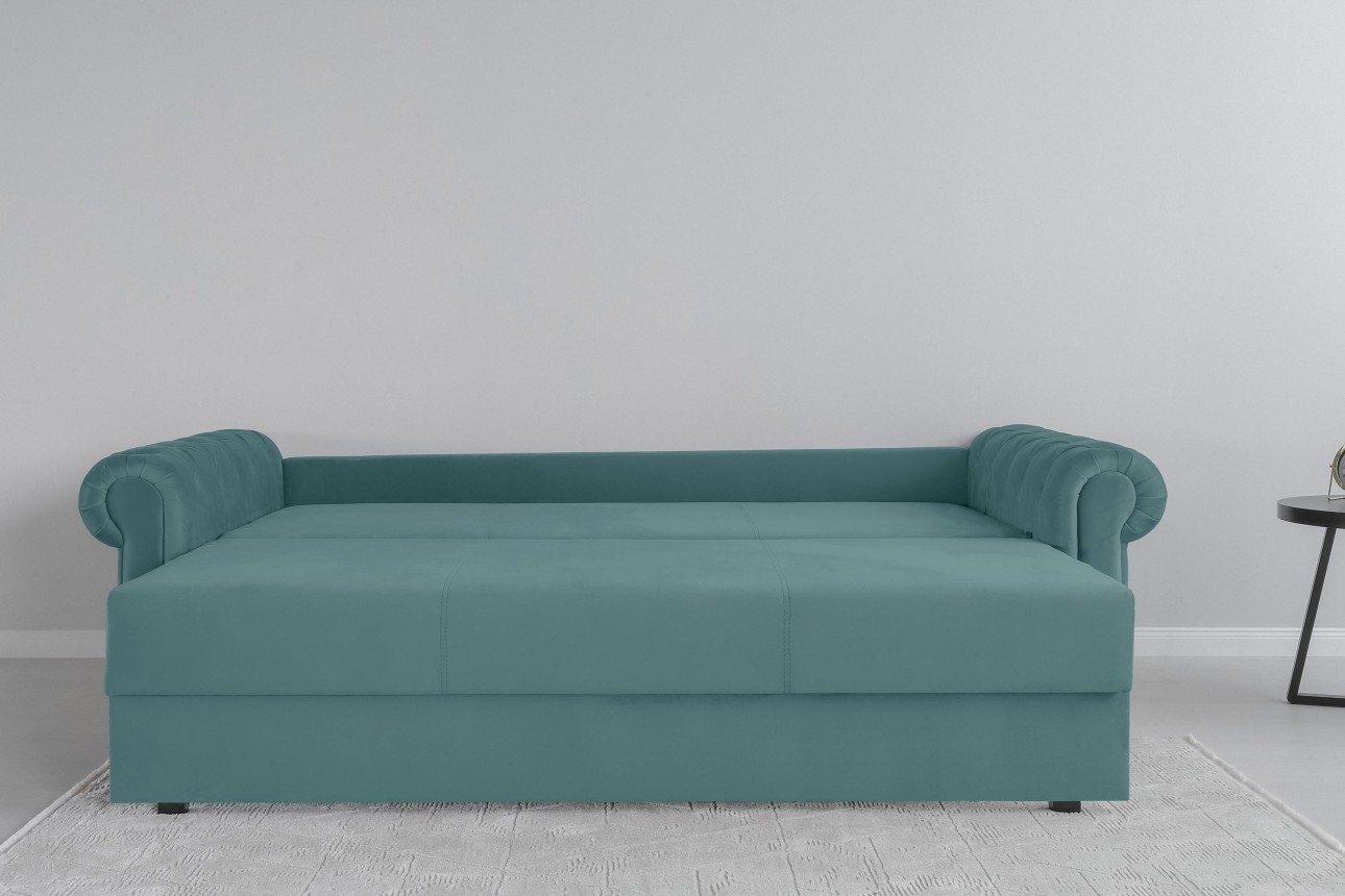 Canapea extensibilă LUXURY, cu ladă de depozitare, 2450x1060x850, suprafața dormit 1960x1600