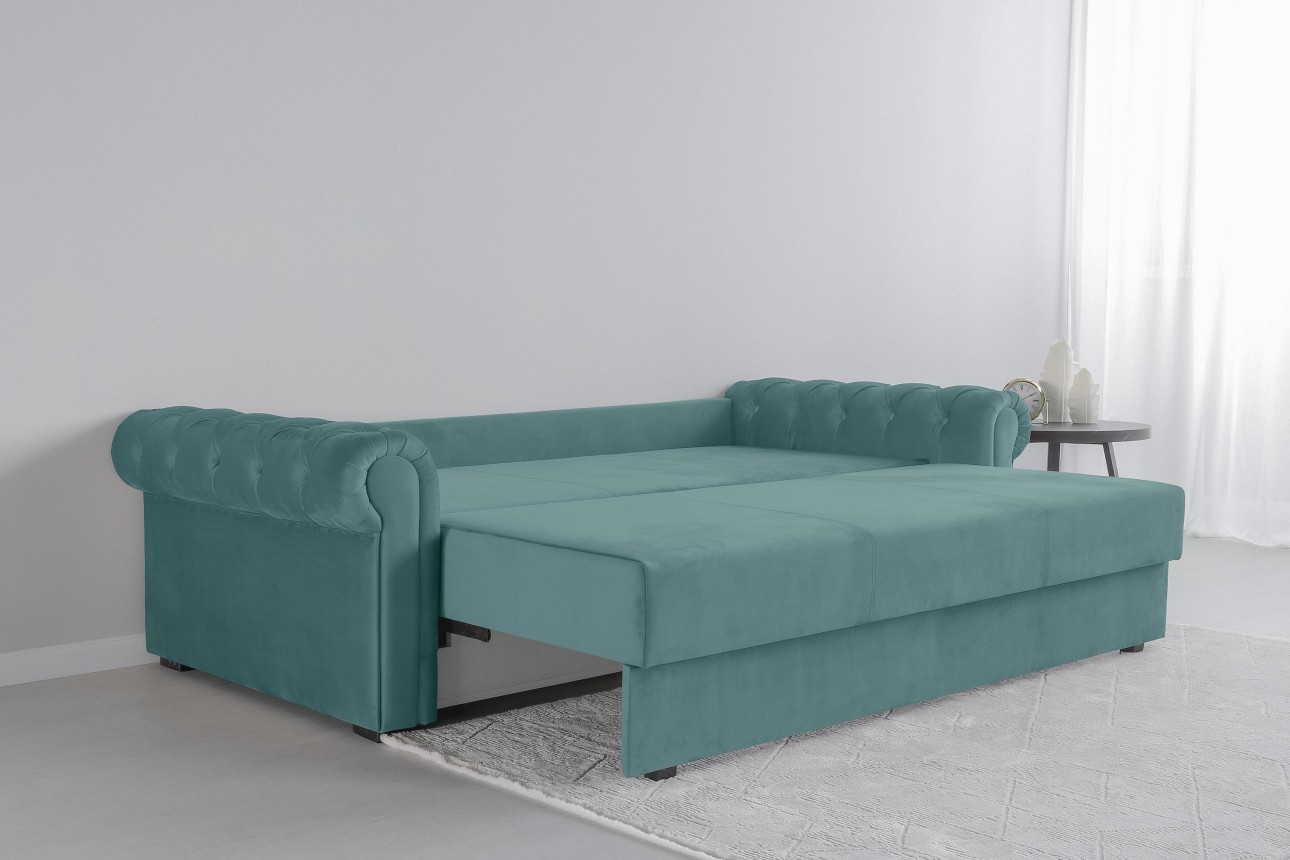 Canapea extensibilă LUXURY, cu ladă de depozitare, 2450x1060x850, suprafața dormit 1960x1600