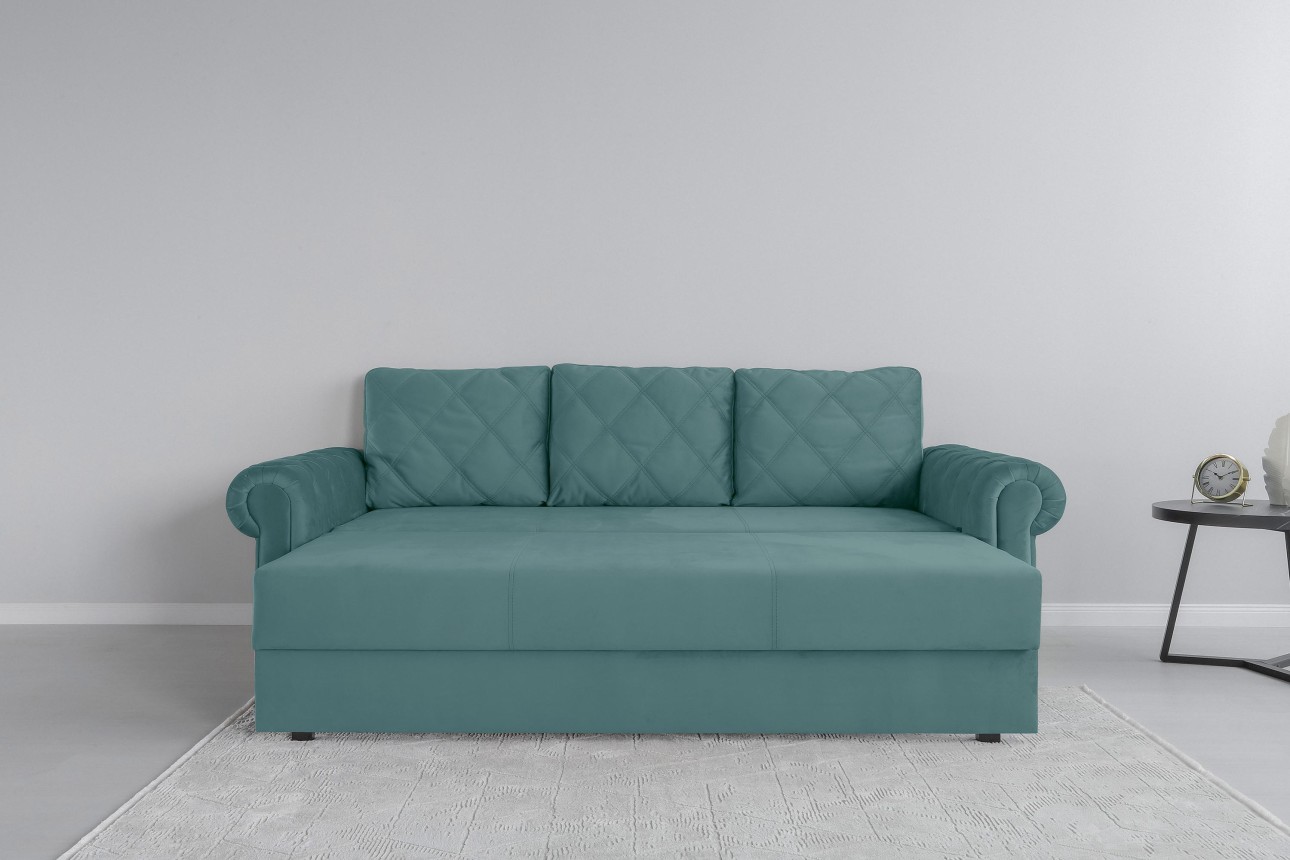 Canapea extensibilă LUXURY, cu ladă de depozitare, 2450x1060x850, suprafața dormit 1960x1600