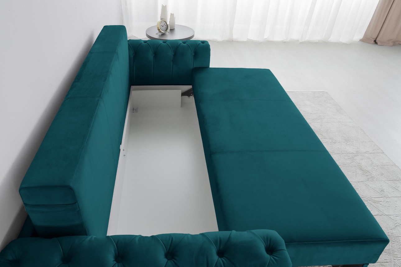 Раскладной Диван LUXURY, с ящиком для хранения, 2450x1060x850, спальное место 1960x1600.