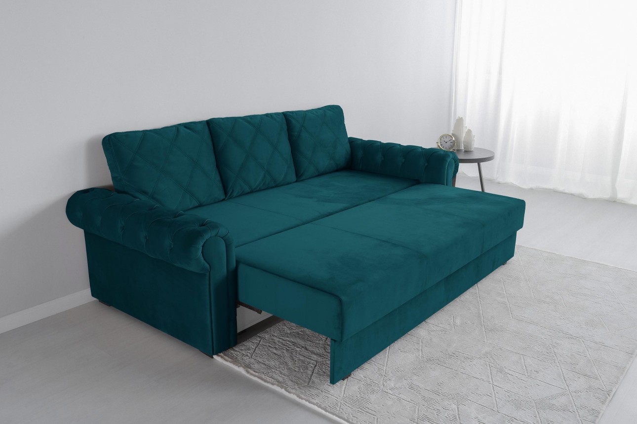 Раскладной Диван LUXURY, с ящиком для хранения, 2450x1060x850, спальное место 1960x1600.