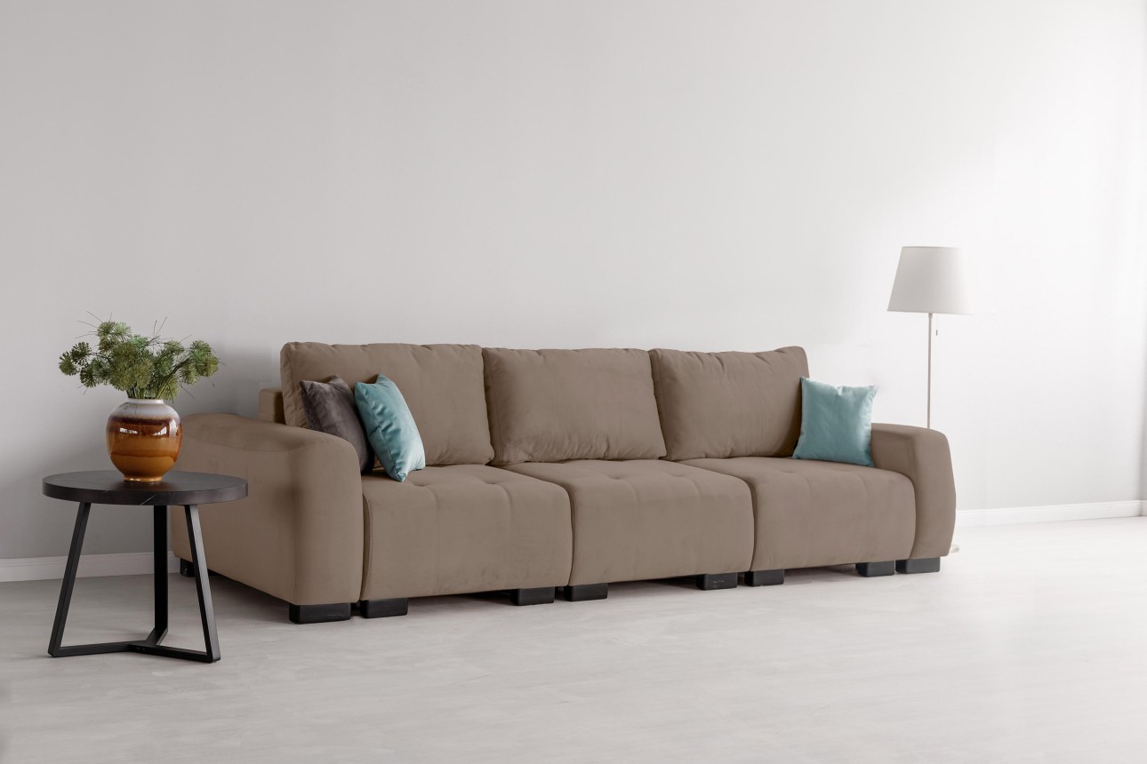 Canapea modulară KING 3 (700), cu lada depozitare, 2650x1170x720 mm, spațiu de dormit 2100x1600 mm.