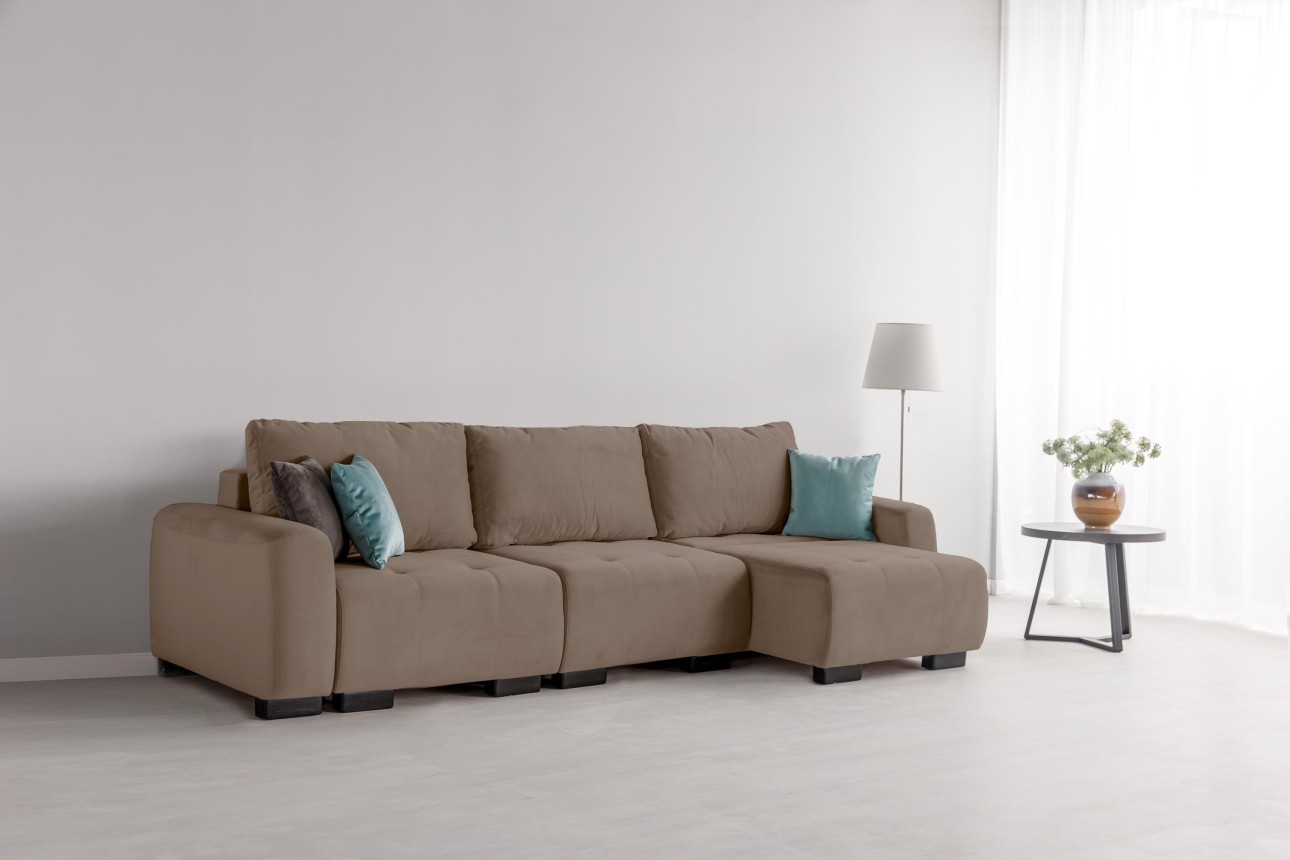 Canapea modulară KING 3 (700), cu lada depozitare, 2650x1170x720 mm, spațiu de dormit 2100x1600 mm.