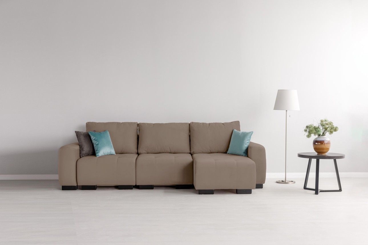 Canapea modulară KING 3 (700), cu lada depozitare, 2650x1170x720 mm, spațiu de dormit 2100x1600 mm.