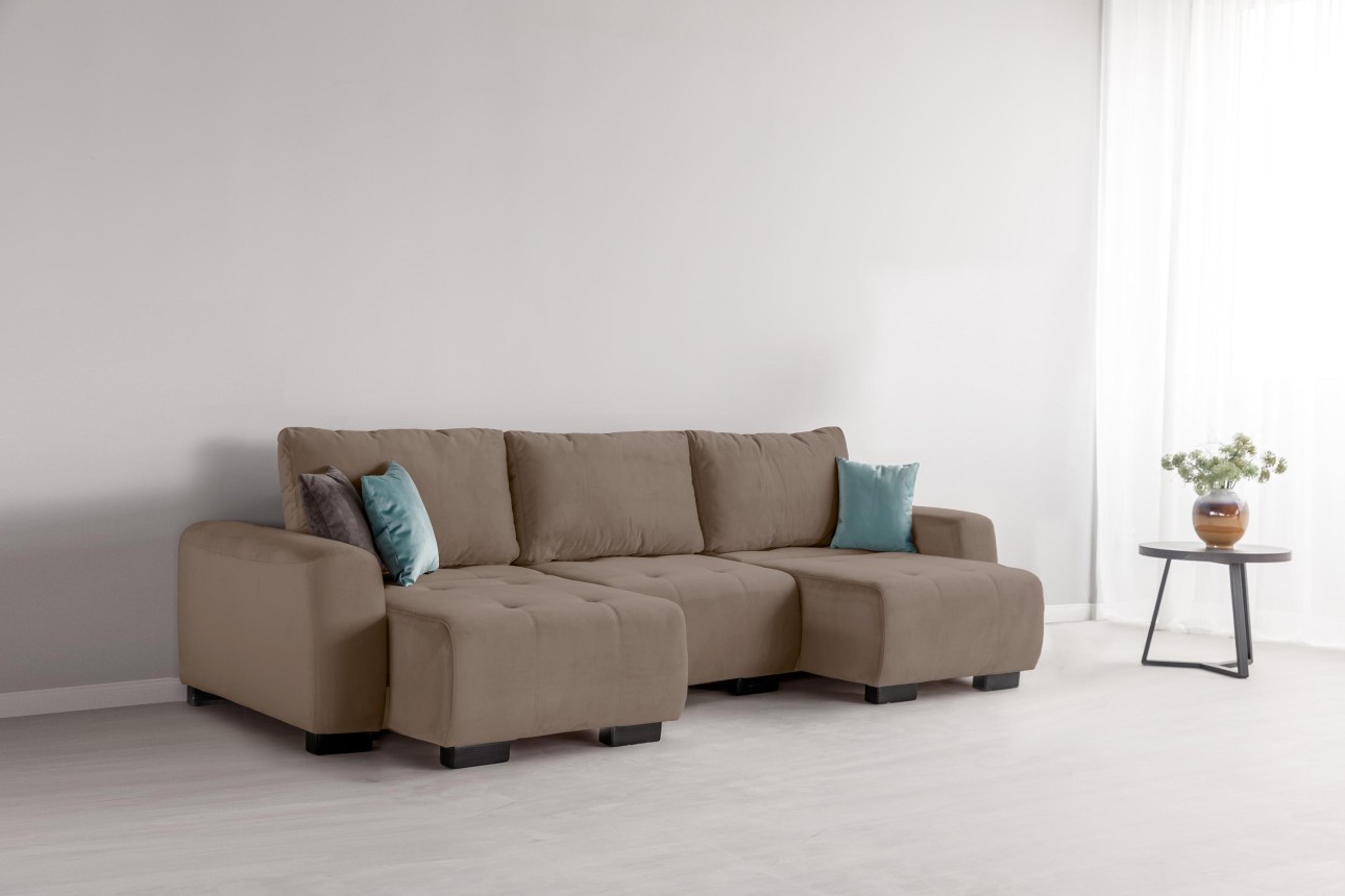 Canapea modulară KING 3 (700), cu lada depozitare, 2650x1170x720 mm, spațiu de dormit 2100x1600 mm.
