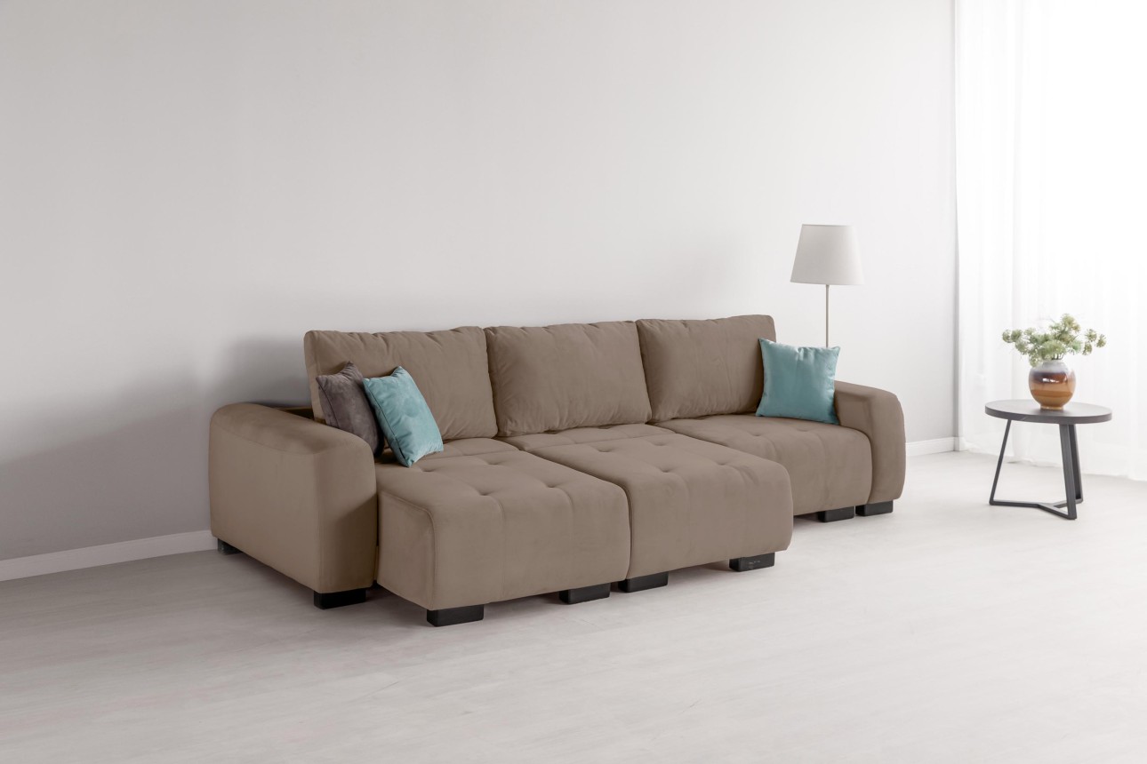 Canapea modulară KING 3 (700), cu lada depozitare, 2650x1170x720 mm, spațiu de dormit 2100x1600 mm.