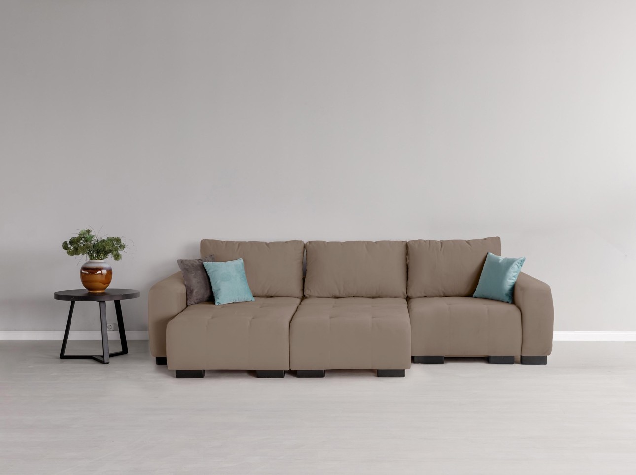 Canapea modulară KING 3 (700), cu lada depozitare, 2650x1170x720 mm, spațiu de dormit 2100x1600 mm.