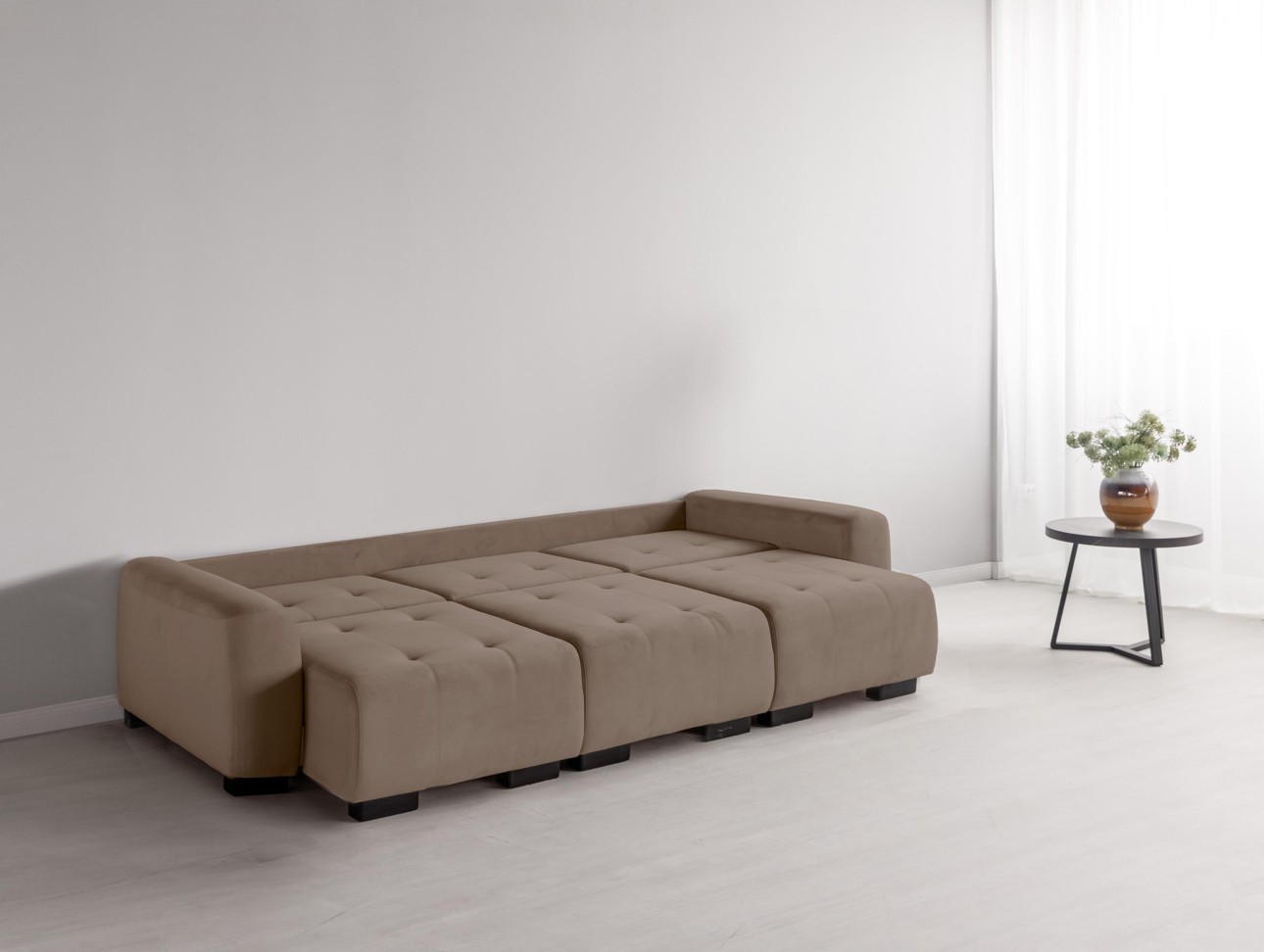 Canapea modulară KING 3 (700), cu lada depozitare, 2650x1170x720 mm, spațiu de dormit 2100x1600 mm.