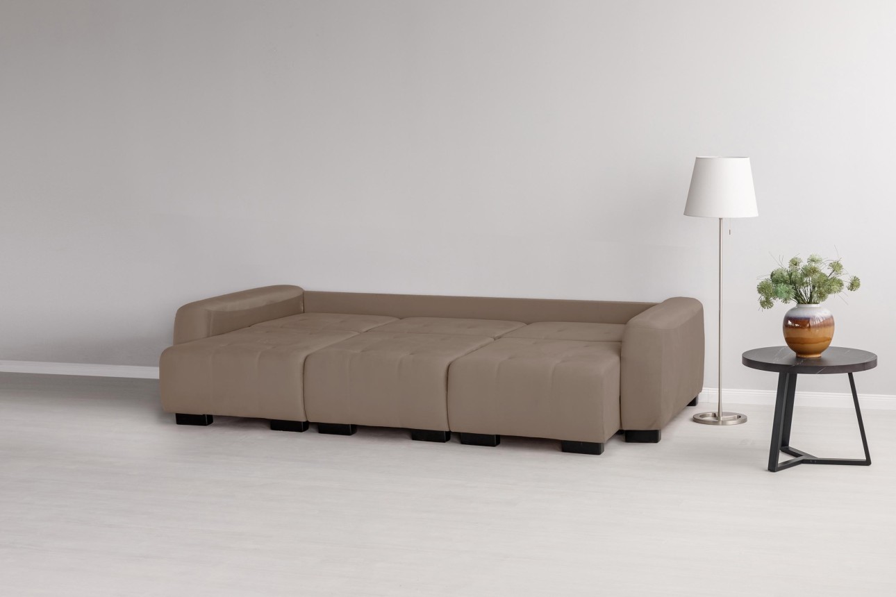 Canapea modulară KING 3 (700), cu lada depozitare, 2650x1170x720 mm, spațiu de dormit 2100x1600 mm.