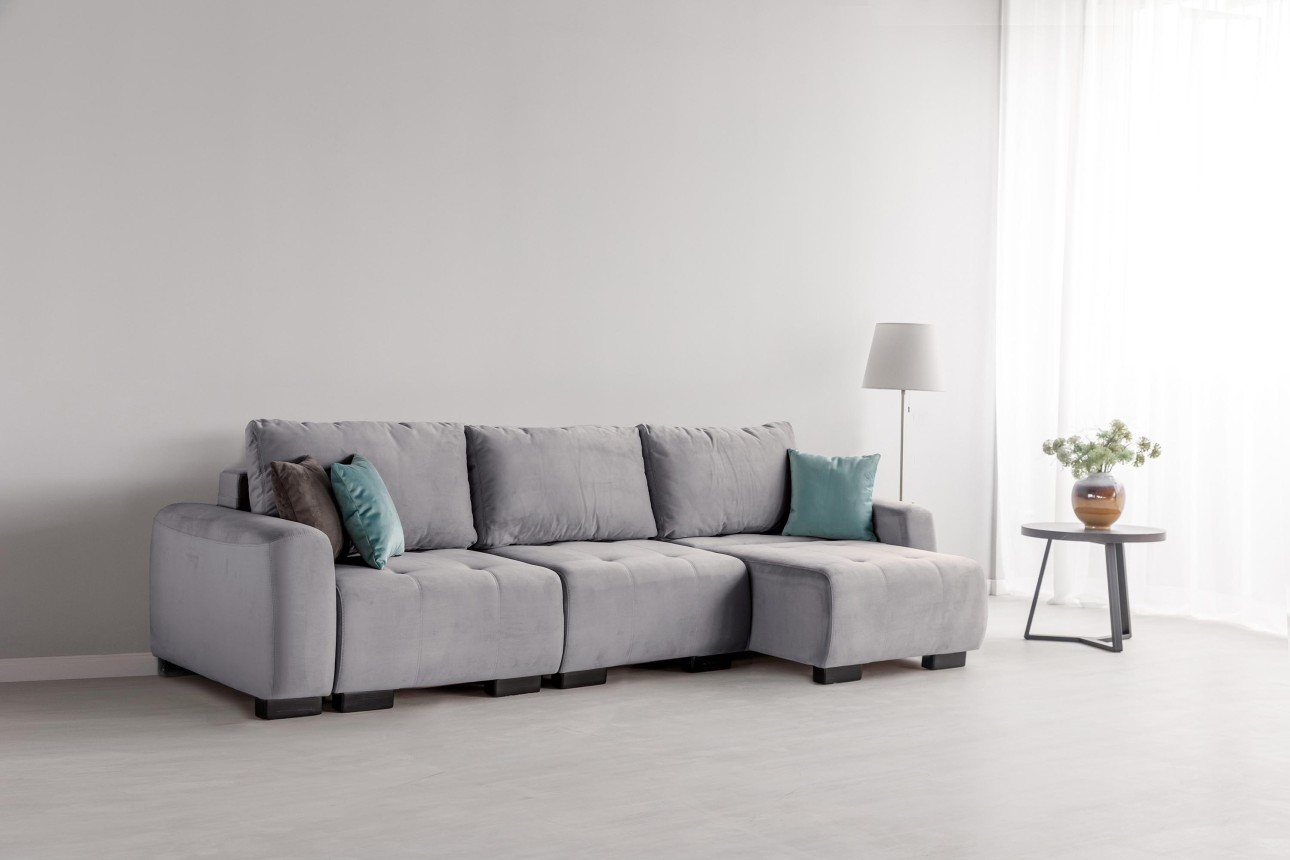 Canapea modulară KING 3 (700), cu lada depozitare, 2650x1170x720 mm, spațiu de dormit 2100x1600 mm.