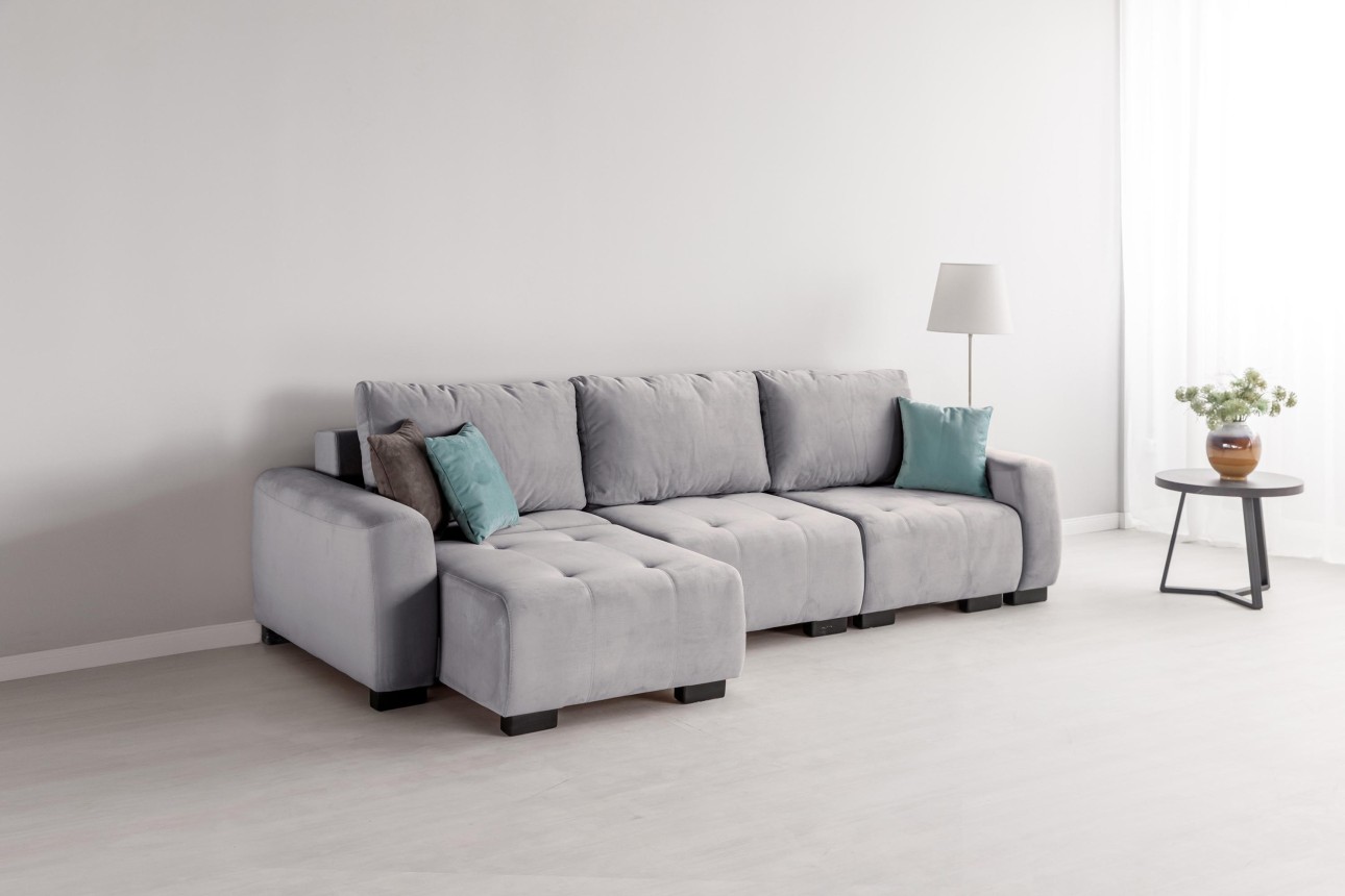 Canapea modulară KING 3 (700), cu lada depozitare, 2650x1170x720 mm, spațiu de dormit 2100x1600 mm.