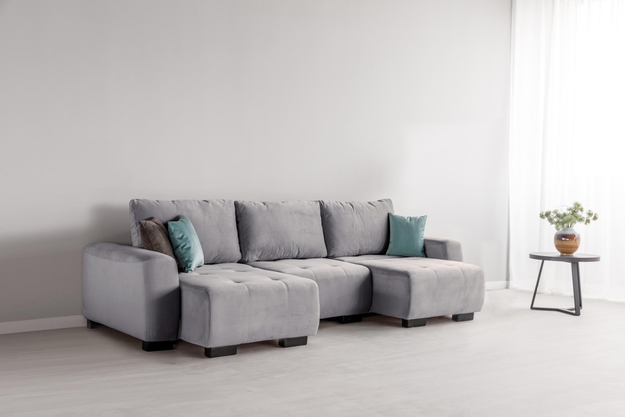 Canapea modulară KING 3 (700), cu lada depozitare, 2650x1170x720 mm, spațiu de dormit 2100x1600 mm.