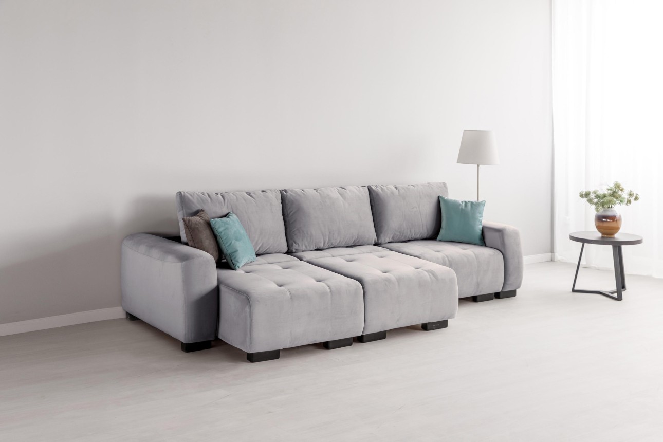 Canapea modulară KING 3 (700), cu lada depozitare, 2650x1170x720 mm, spațiu de dormit 2100x1600 mm.