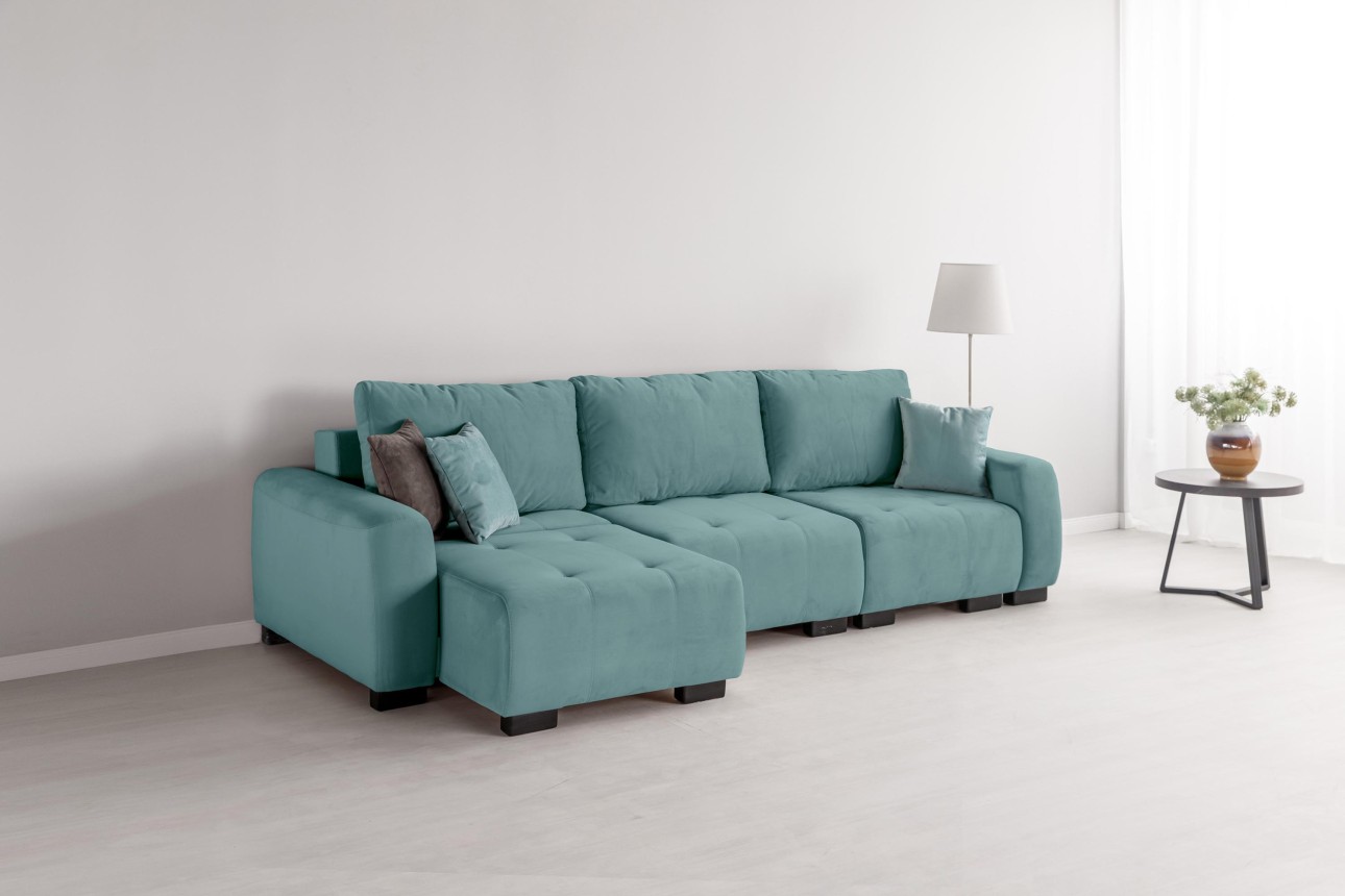 Canapea modulară KING 3 (700), cu lada depozitare, 2650x1170x720 mm, spațiu de dormit 2100x1600 mm.