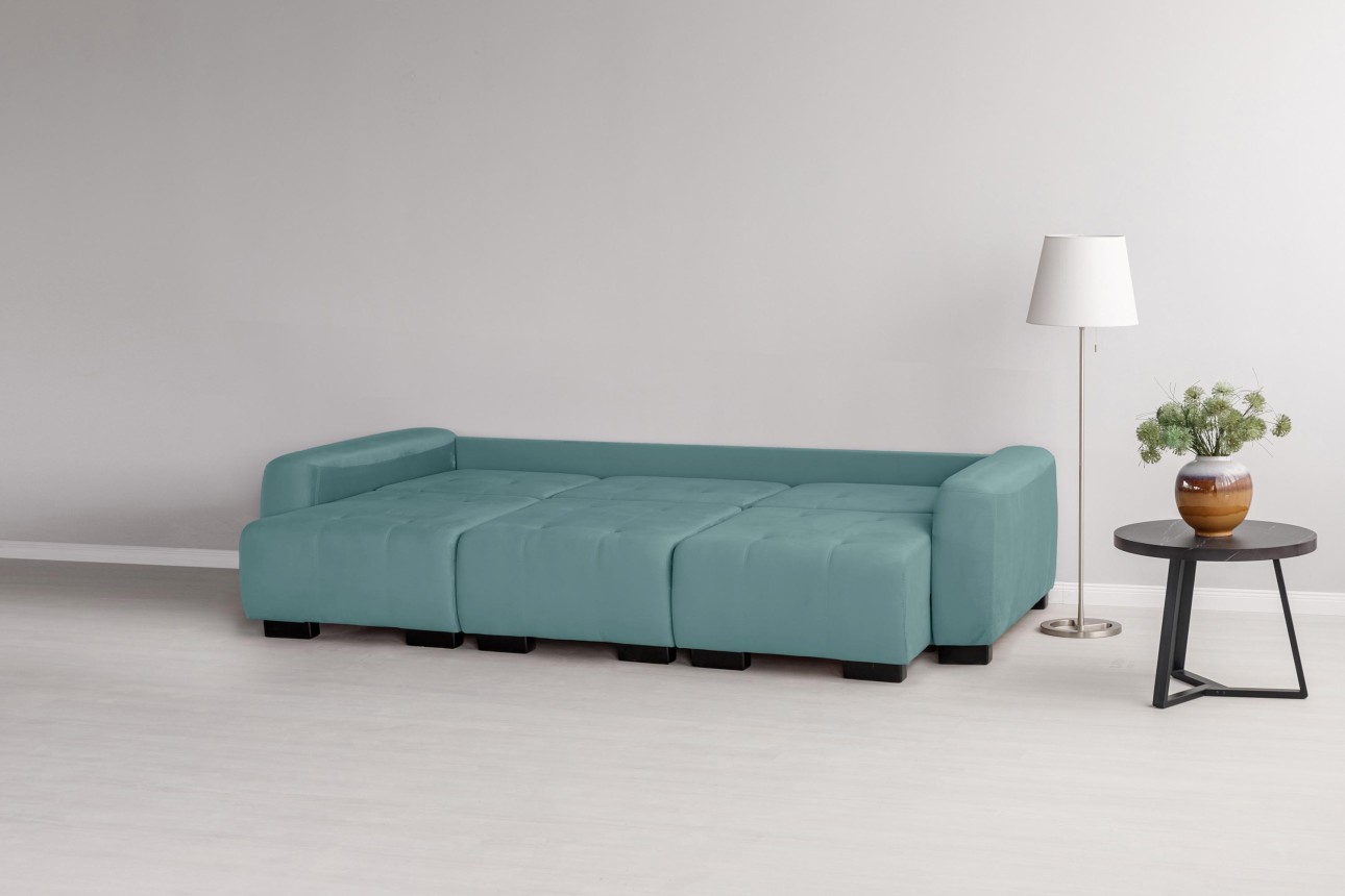 Canapea modulară KING 3 (700), cu lada depozitare, 2650x1170x720 mm, spațiu de dormit 2100x1600 mm.