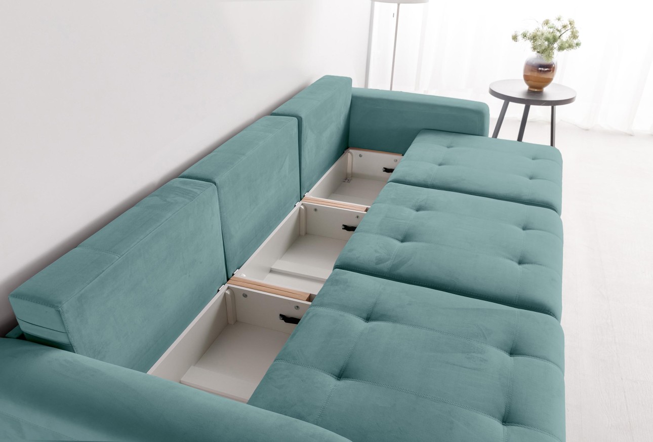 Canapea modulară KING 3 (700), cu lada depozitare, 2650x1170x720 mm, spațiu de dormit 2100x1600 mm.