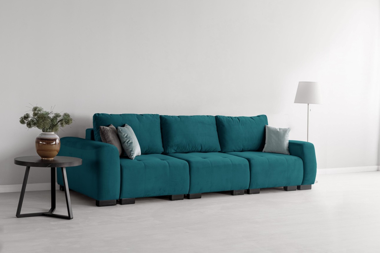Canapea modulară KING 3 (700), cu lada depozitare, 2650x1170x720 mm, spațiu de dormit 2100x1600 mm.