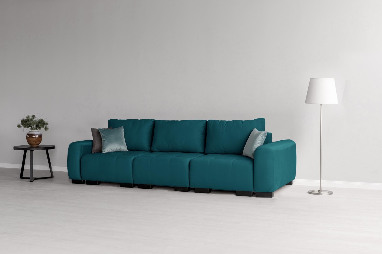 Canapea modulară KING 3 (700), cu lada depozitare, 2650x1170x720 mm, spațiu de dormit 2100x1600 mm.