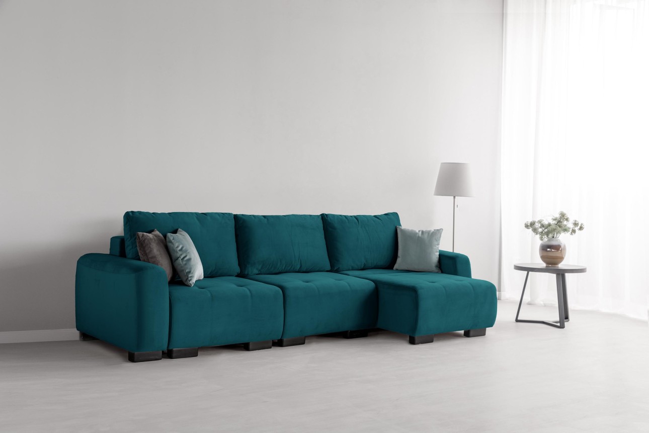 Canapea modulară KING 3 (700), cu lada depozitare, 2650x1170x720 mm, spațiu de dormit 2100x1600 mm.