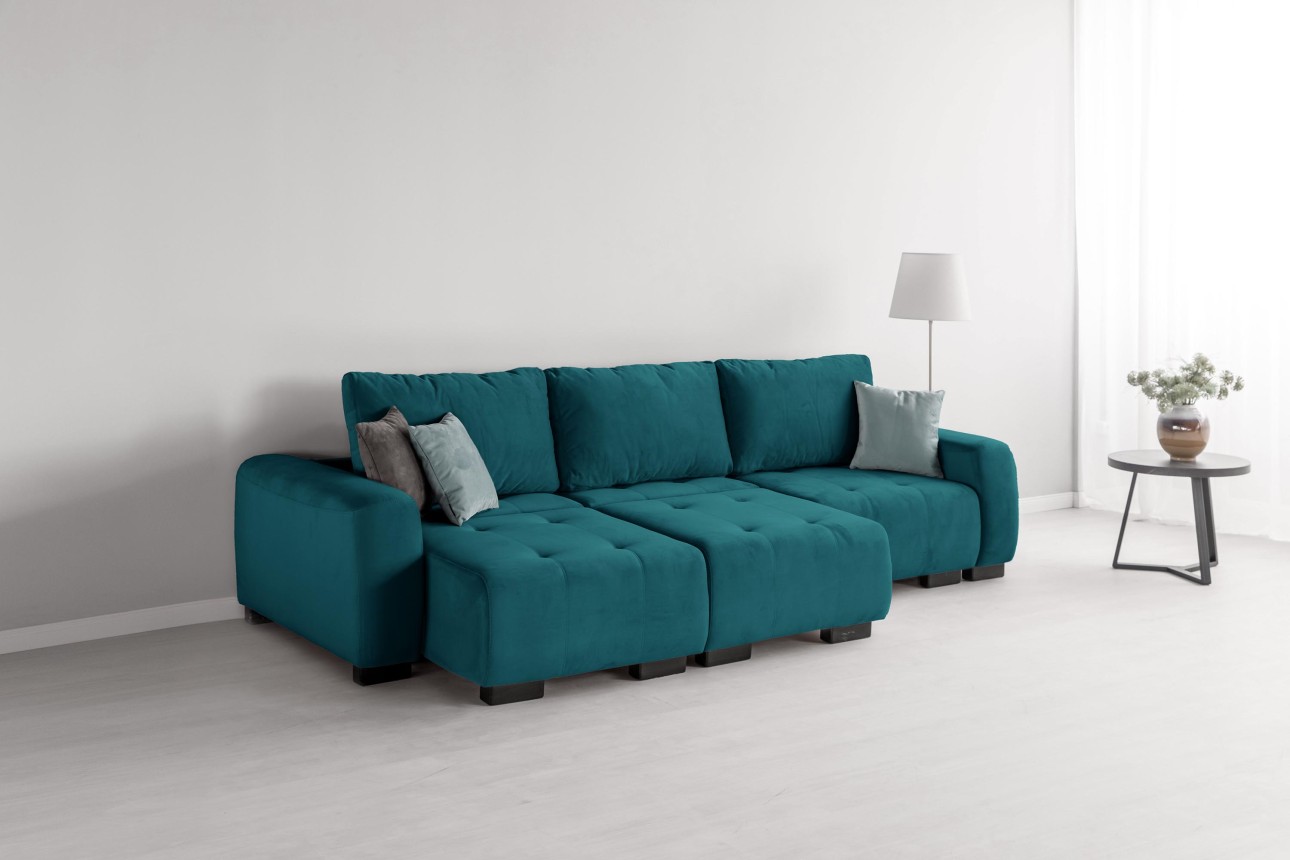Canapea modulară KING 3 (700), cu lada depozitare, 2650x1170x720 mm, spațiu de dormit 2100x1600 mm.