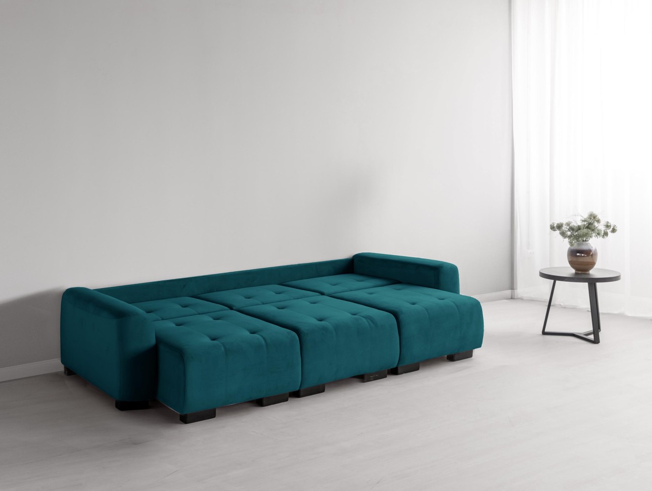 Canapea modulară KING 3 (700), cu lada depozitare, 2650x1170x720 mm, spațiu de dormit 2100x1600 mm.