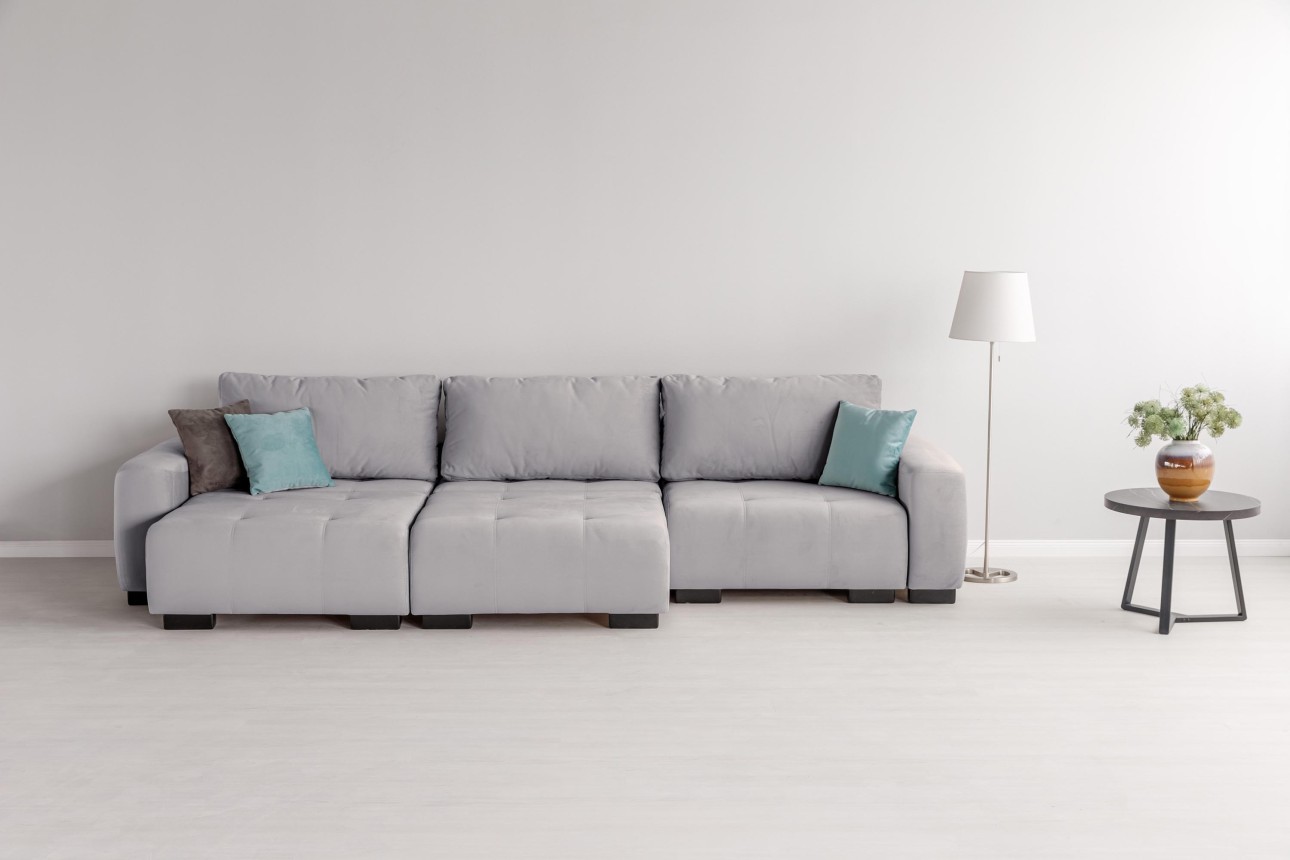 Canapea modulară KING 3 (1000), cu lada depozitare, 3570x1200x750 mm, spațiu de dormit 3050x1600 mm.