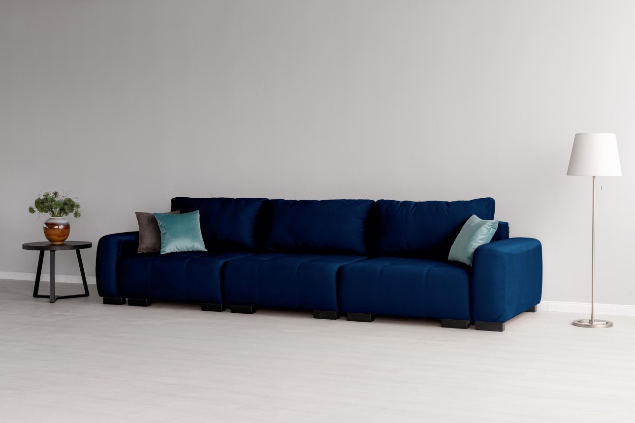 Canapea modulară KING 3 (1000), cu lada depozitare, 3570x1200x750 mm, spațiu de dormit 3050x1600 mm.