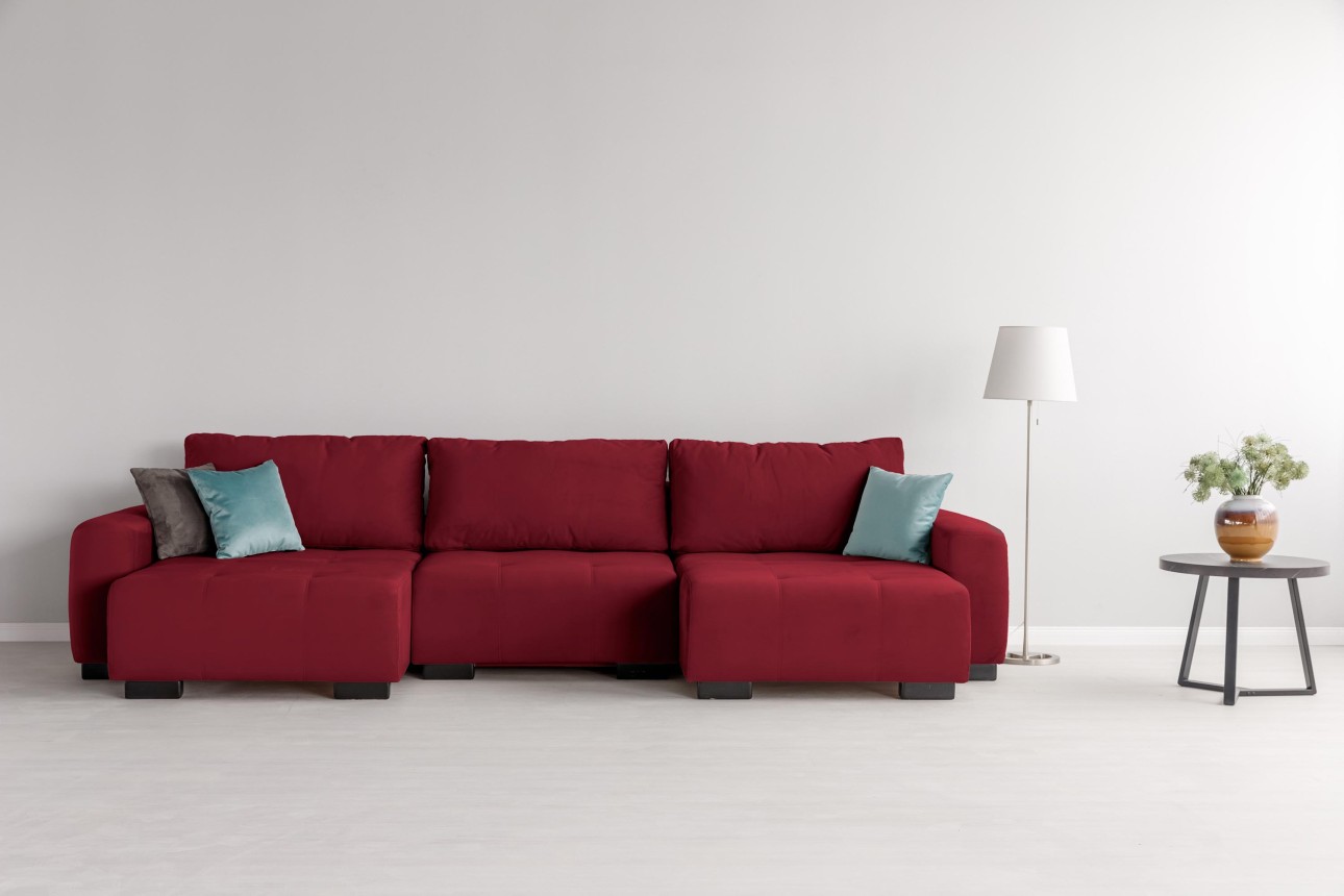 Canapea modulară KING 3 (1000), cu lada depozitare, 3570x1200x750 mm, spațiu de dormit 3050x1600 mm.