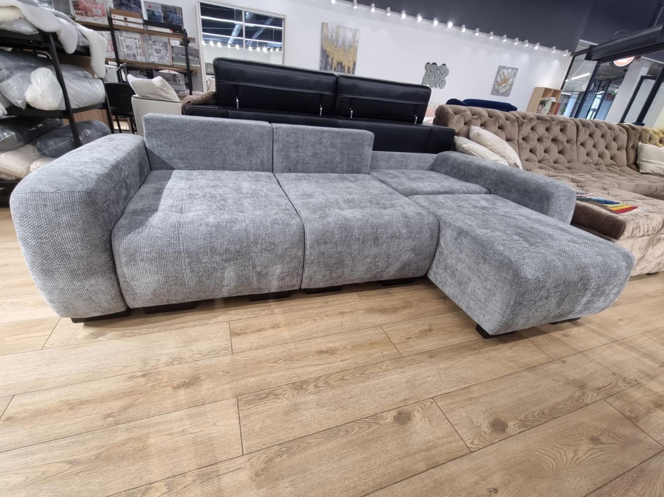 Canapea modulară KING 3 (700), cu lada depozitare, 2650x1170x720 mm, spațiu de dormit 2100x1600 mm.