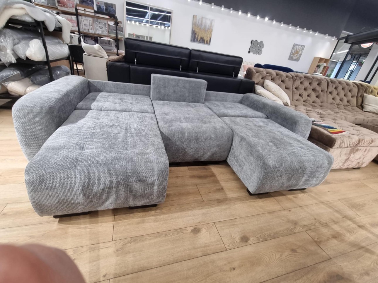 Canapea modulară KING 3 (700), cu lada depozitare, 2650x1170x720 mm, spațiu de dormit 2100x1600 mm.