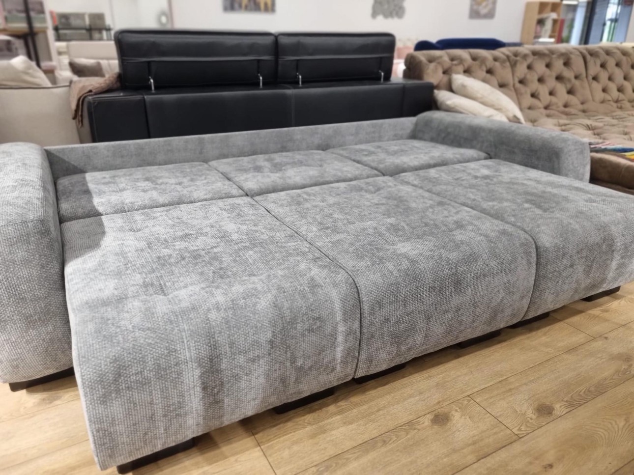 Canapea modulară KING 3 (700), cu lada depozitare, 2650x1170x720 mm, spațiu de dormit 2100x1600 mm.