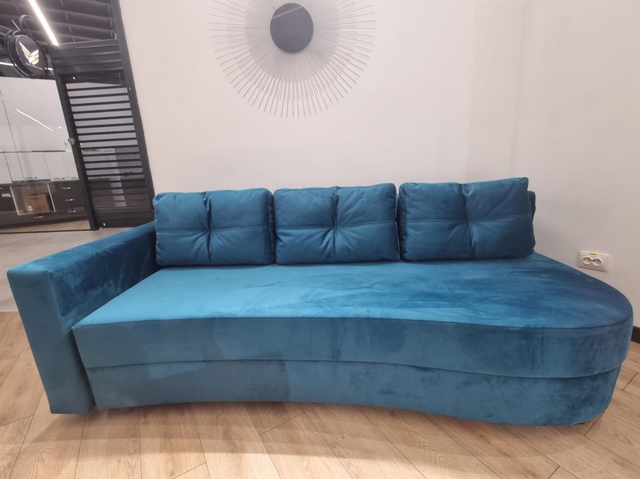Canapea extensibilă GRACE (stânga), cu ladă de depozitare, 2300x1000x770 mm, spațiu de dormit 2100x1500 mm.