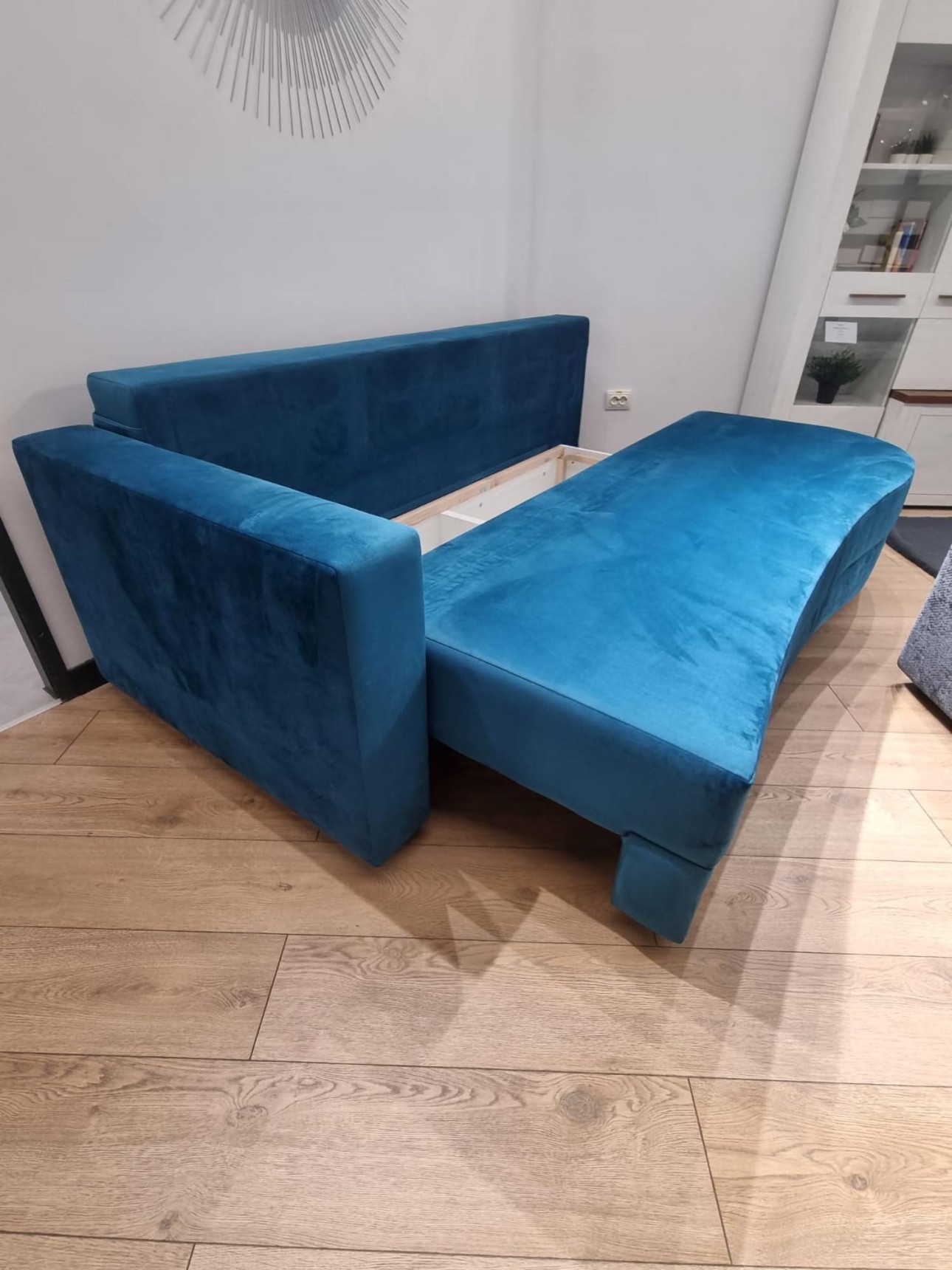 Canapea extensibilă GRACE (stânga), cu ladă de depozitare, 2300x1000x770 mm, spațiu de dormit 2100x1500 mm.