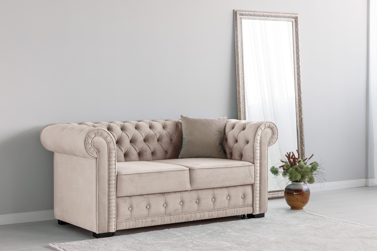 Canapea PRINCESS 2, 2 locuri, ladă de depozitare, 2470x900x810 mm.