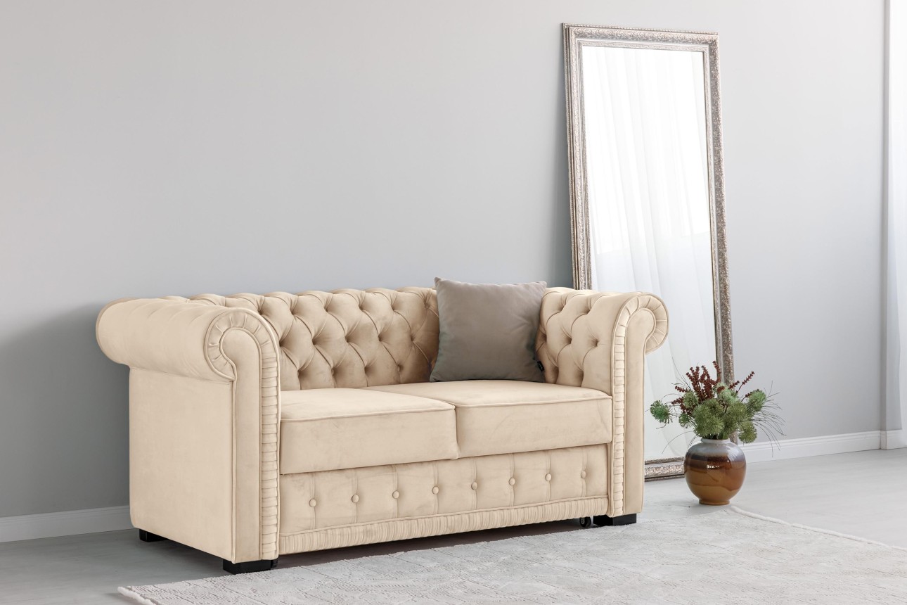 Canapea PRINCESS 2, 2 locuri, ladă de depozitare, 2470x900x810 mm.